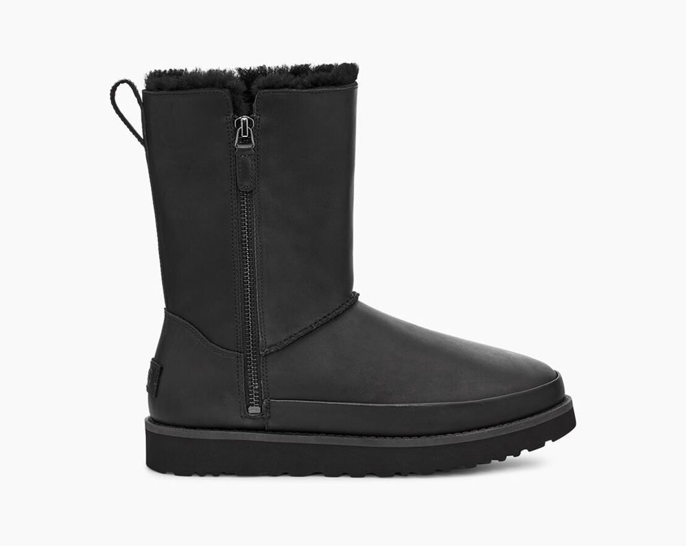 Ugg Classic Zip - Womens Short Boots - Black - NZ (3187TGRVP)